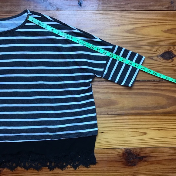 Altar’d State Grey White Striped Top, EUC, M/L - Picture 8 of 10